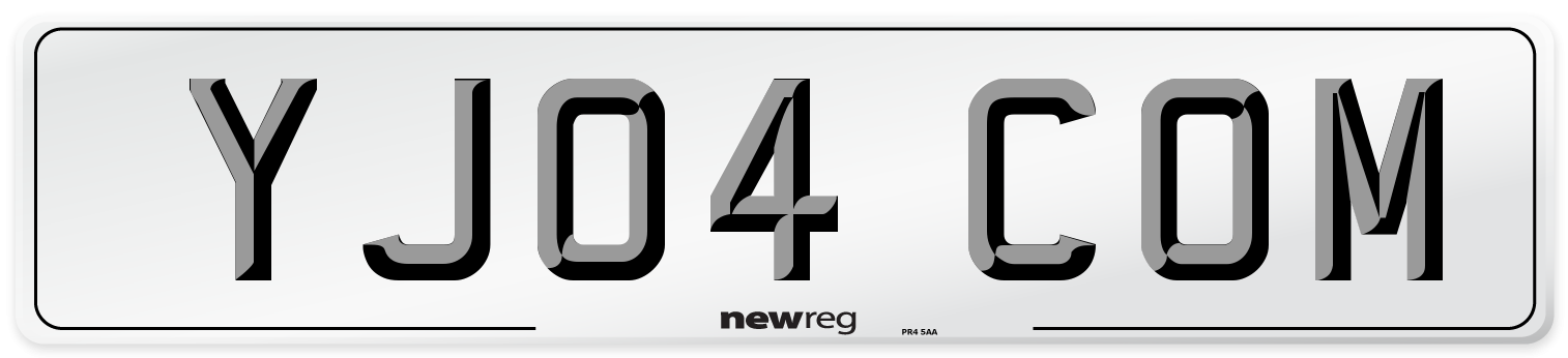 YJ04 COM Number Plate from New Reg